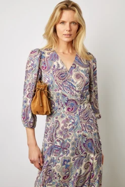 Robe Portefeuille Imprimee Naturel - Edna