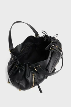 Sac A Main En Cuir Avec Poches Zippees - St Germain