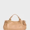 Sac A Main En Cuir Caramel - 24H
