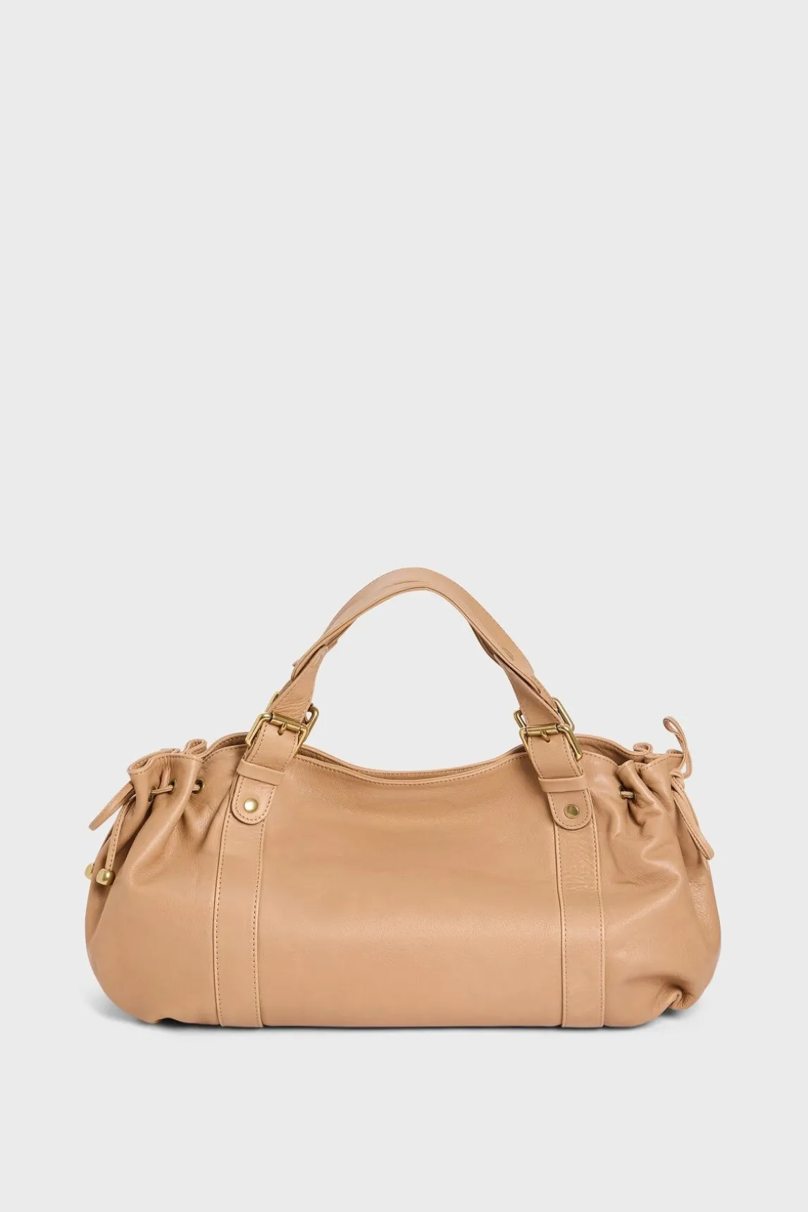 Sac A Main En Cuir Caramel - 24H
