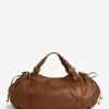 Sac A Main En Cuir De Veau Camel - 24H
