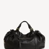 Sac A Main En Cuir De Veau Noir - 72H