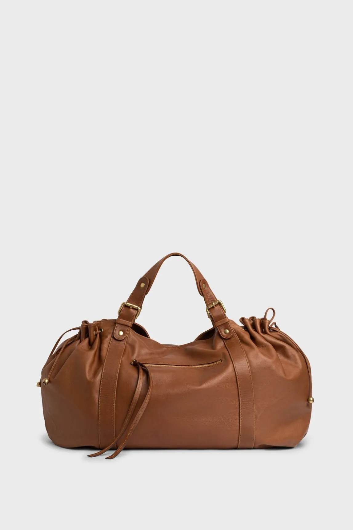 Sac A Main En Cuir De Veau Cognac - 72H