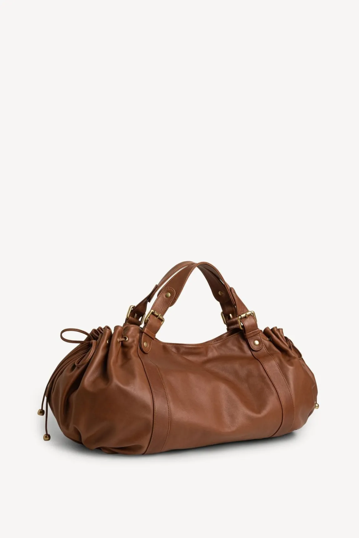 Sac A Main En Cuir De Veau Camel - 24H
