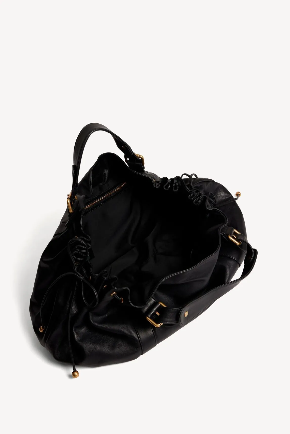 Sac A Main En Cuir De Veau Noir - 36H
