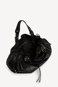 Sac A Main En Cuir De Veau Noir - 72H