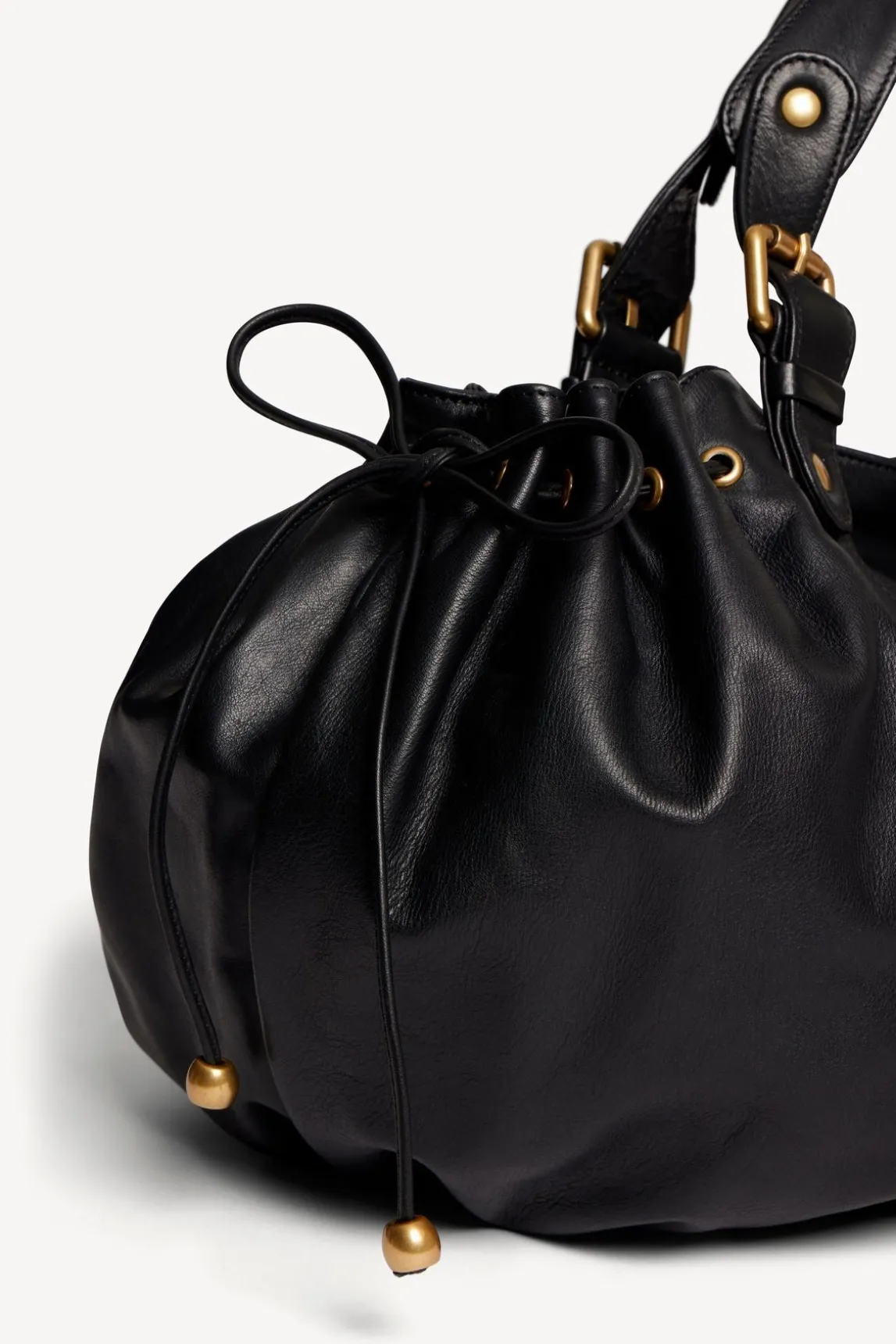 Sac A Main En Cuir De Veau Noir - 36H
