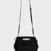 Sac A Main En Cuir Velours Noir - Mini Dany
