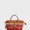 Sac A Main En Raphia Raye Rouge - 24Gd