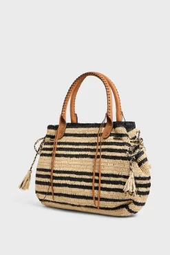 Sac A Main En Raphia Raye- 24Gd Raphia