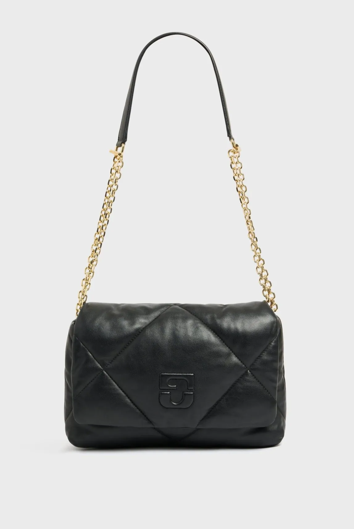 Sac Bandouliere Cuir Matelasse Noir - Fanny