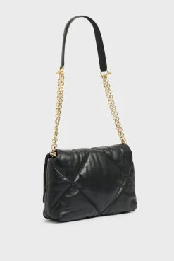 Sac Bandouliere Cuir Matelasse Noir - Fanny