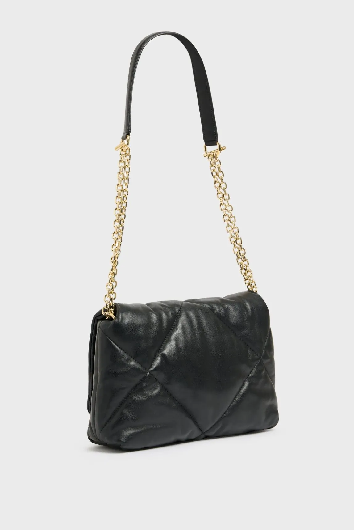 Sac Bandouliere Cuir Matelasse Noir - Fanny