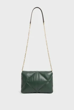Sac Bandouliere Cuir Matelasse Vert - Fanny