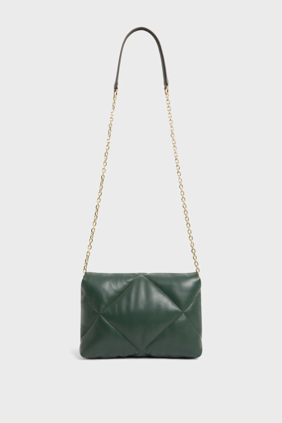 Sac Bandouliere Cuir Matelasse Vert - Fanny