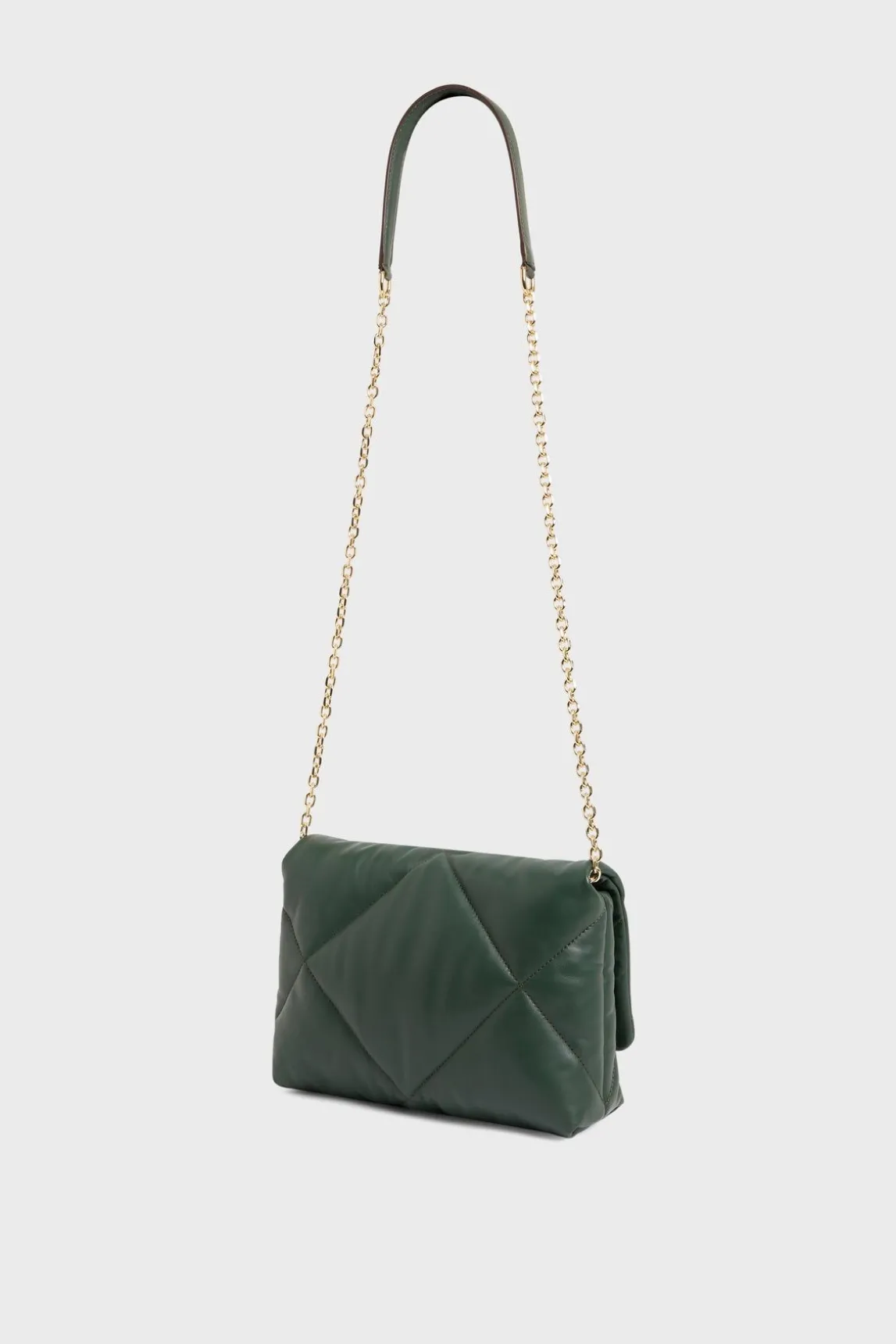 Sac Bandouliere Cuir Matelasse Vert - Fanny
