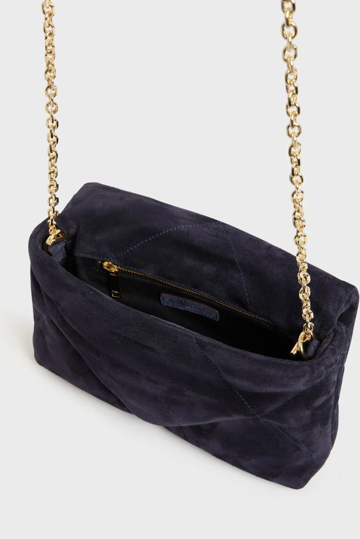 Sac Bandouliere Cuir Matelasse Bleu - Fanny