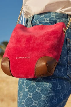 Sac Bandouliere En Cuir Rose - Mini Charlotte