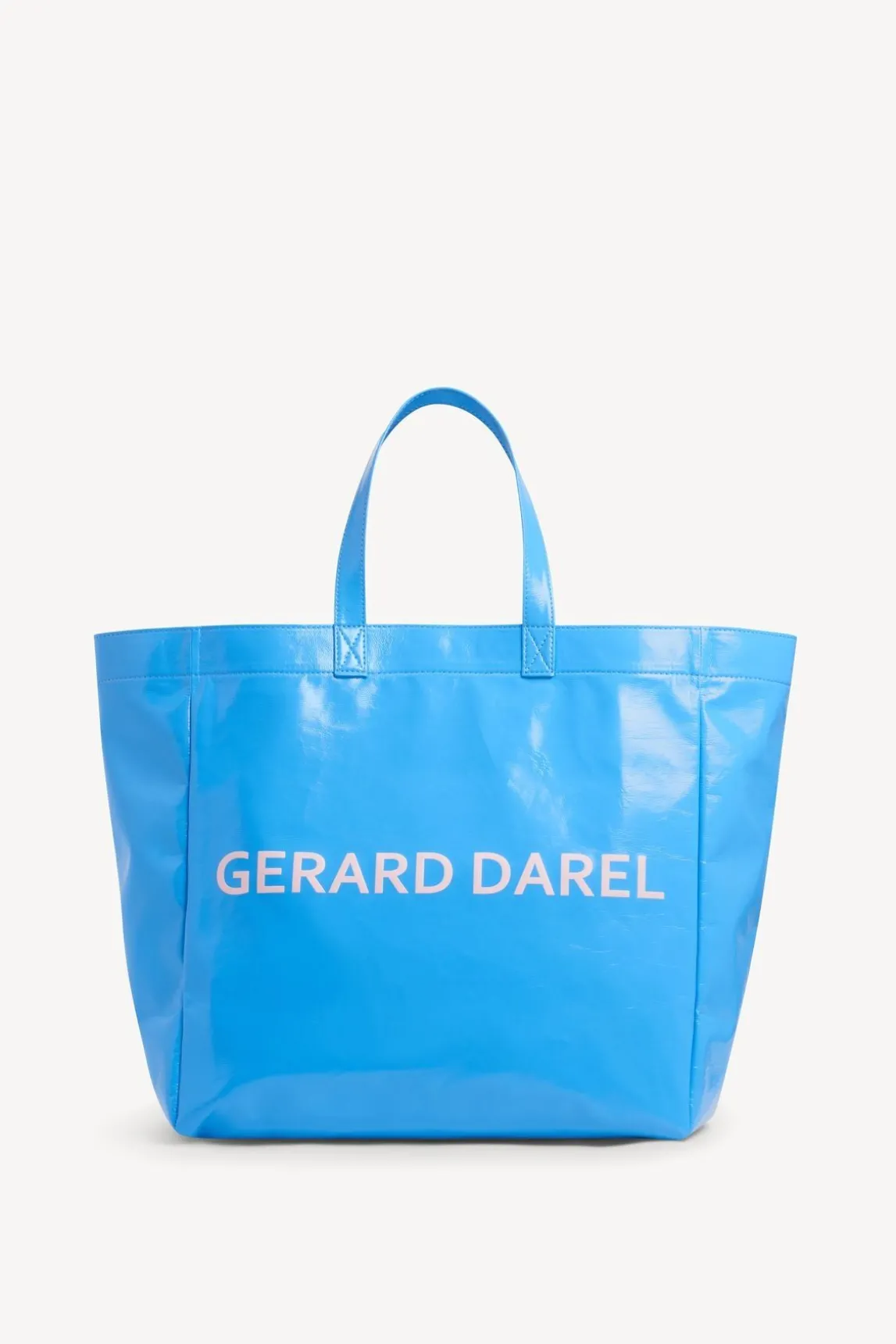 Sac Cabas En Toile Enduite Bleu - Lola