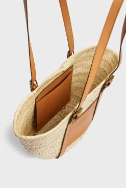Sac En Palme Et Cuir Naturel - Colette