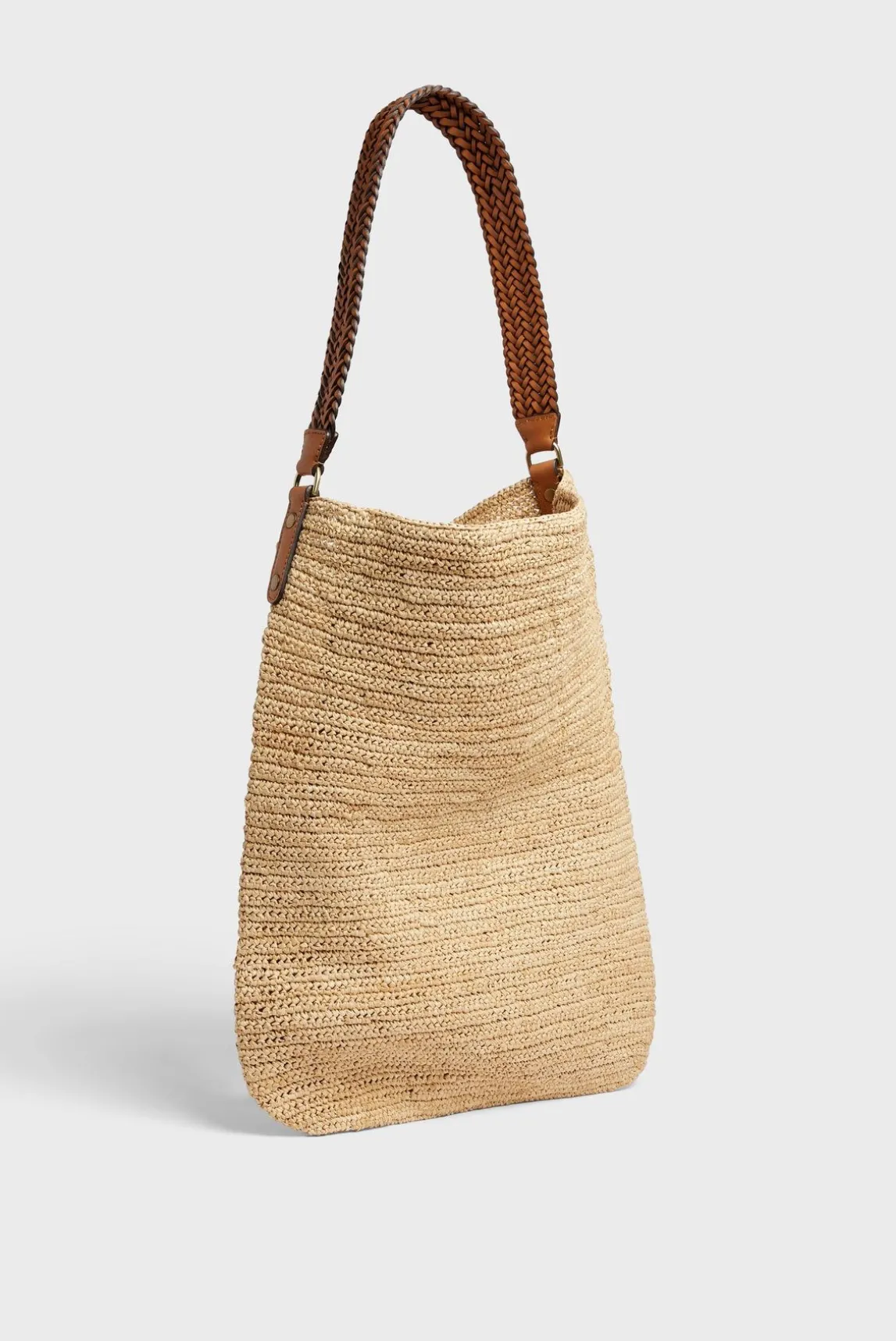 Sac En Raphia Et Cuir Ficelle - Josie