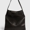 Sac Hobo Cuir De Mouton Femme Noir Lady