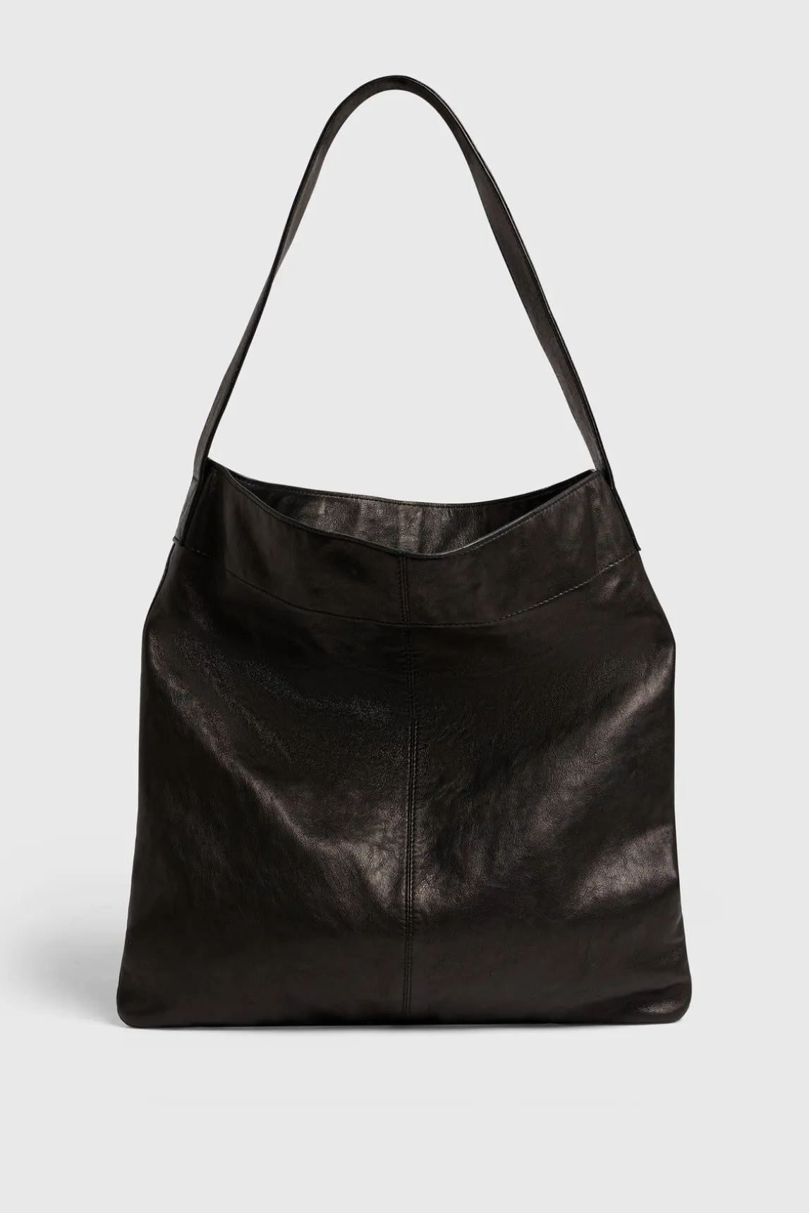 Sac Hobo Cuir De Mouton Femme Noir Lady