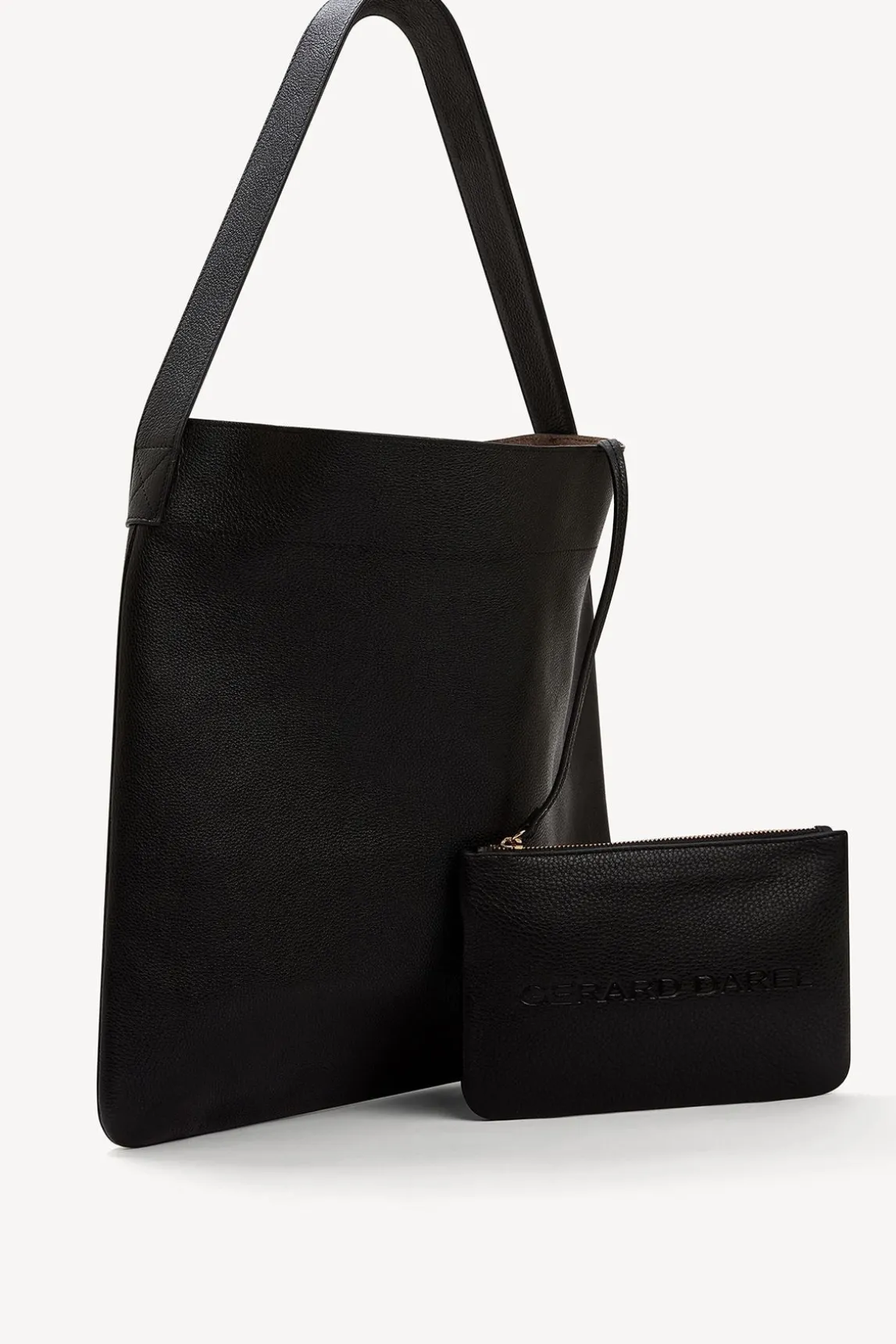 Sac Hobo En Cuir Graine Noir - Lady