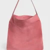 Sac Hobo En Cuir Velours Bois De Rose - Lady