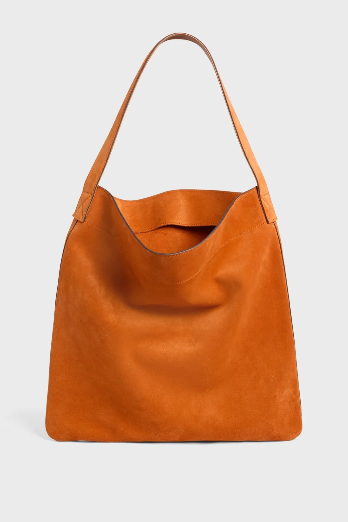 Sac Hobo En Cuir Velours Marsala - Lady
