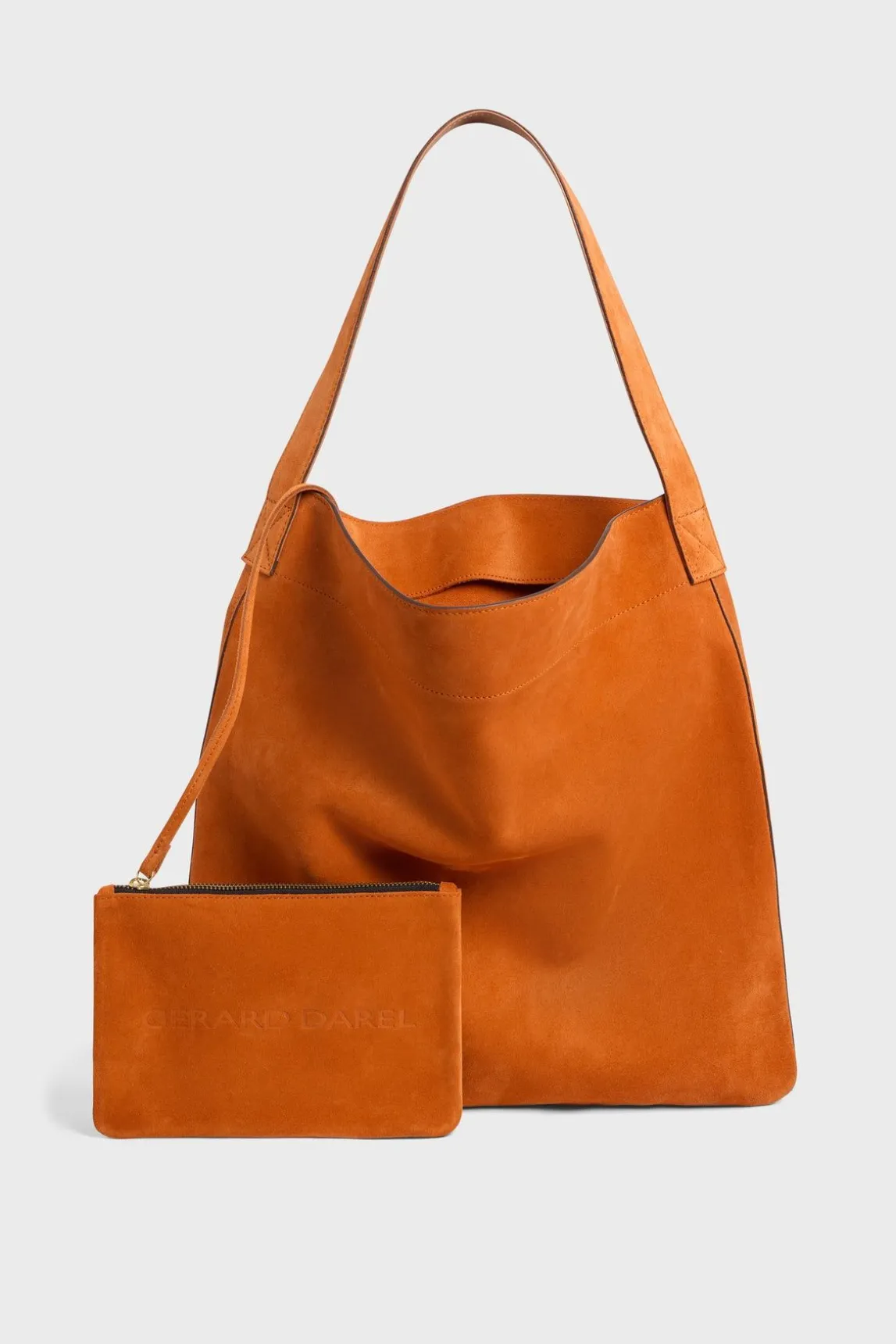 Sac Hobo En Cuir Velours Marsala - Lady