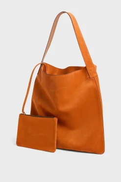 Sac Hobo En Cuir Velours Marsala - Lady