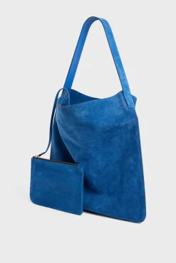 Sac Hobo En Cuir Velours Denim - Lady