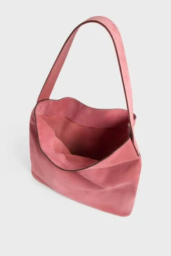 Sac Hobo En Cuir Velours Bois De Rose - Lady
