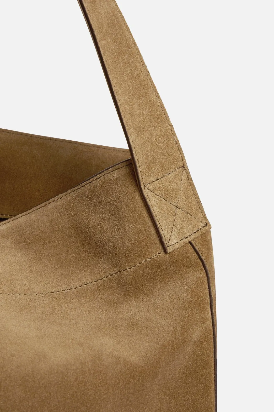 Sac Hobo En Cuir Velours Ble - Lady