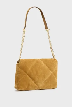 Sac Porte Travers En Cuir Velours Matelasse - Le Fanny