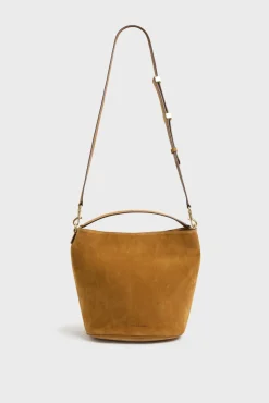 Sac Seau En Cuir Velours Ble - Le Sandrine
