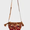Sac Travers En Raphia Rouge - Mini 24