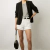 Short Ecru En Denim Frange Ecru - Farel