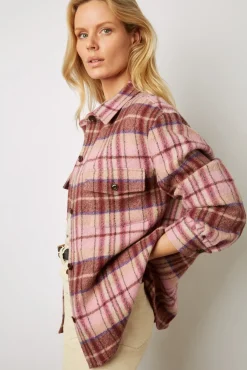 Surchemise A Carreaux Rose - Becky