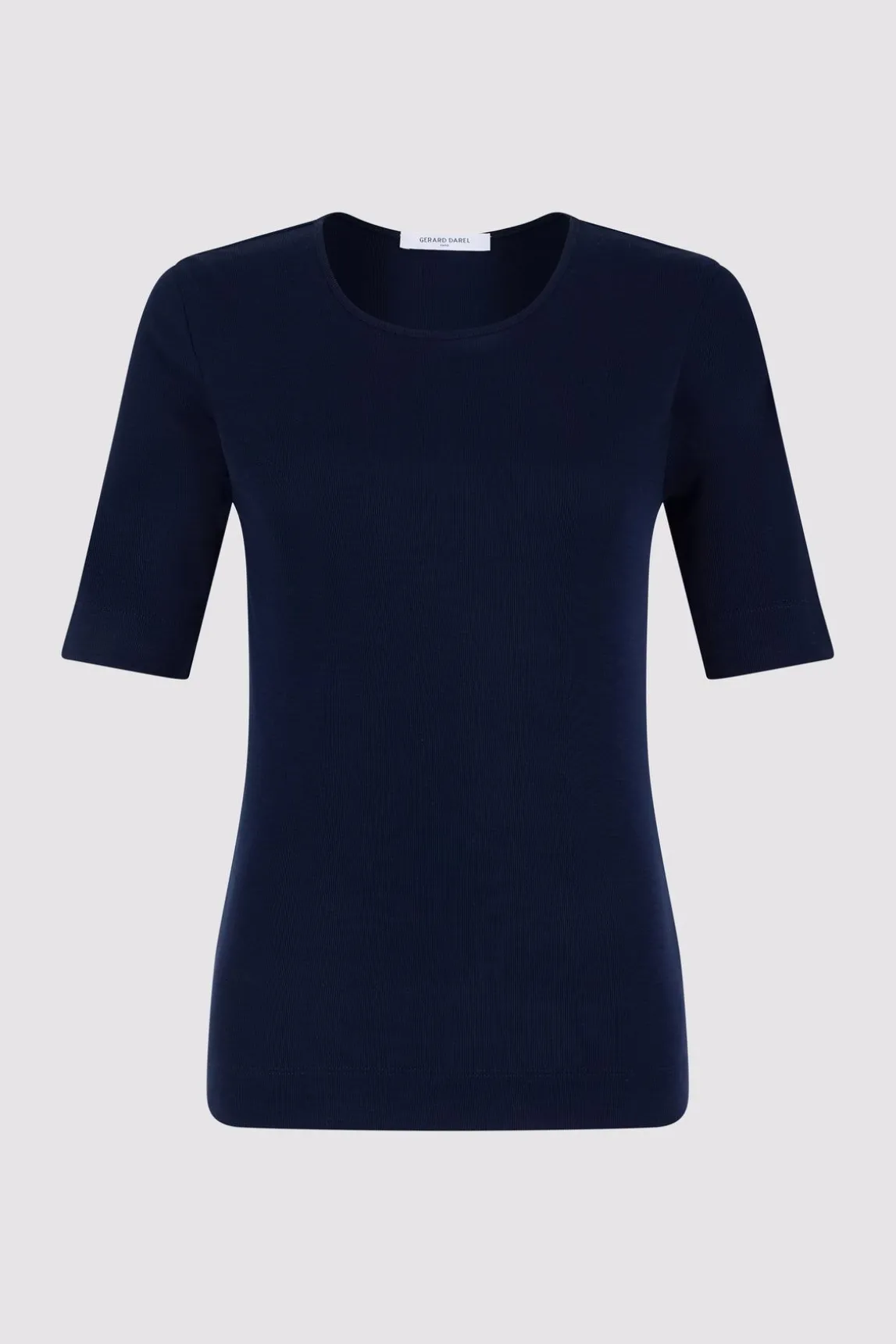 Tshirt A Fines Cotes Marine - Maggie