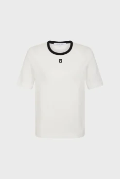 Tshirt Col Rond A Logo Ecru - Marlyne