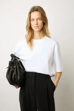Tshirt Col Rond En Coton Ecru - Miray
