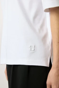 Tshirt Col Rond En Coton Ecru - Miray