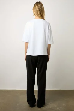 Tshirt Col Rond En Coton Ecru - Miray