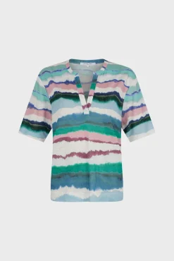Tshirt Col Tunisien En Lin Lychen - Maorie