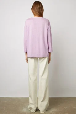 Tshirt Col Tunisien Lilas - Maddie