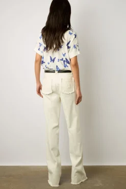 Tshirt En Coton Papillons Bleu - Mirela
