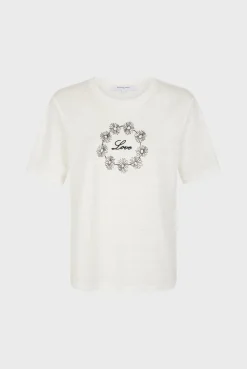 Tshirt Love En Lin Ecru - Marieta