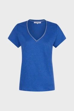 Tshirt V En Lin Electrique - Mindy